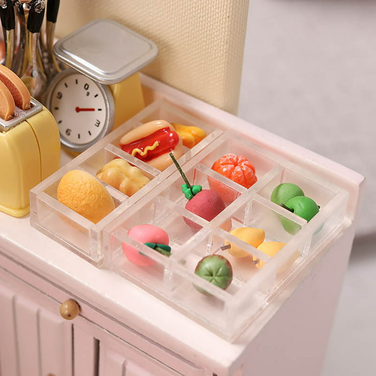 Hesroicy Mini Storage Box Durable DIY Accurate Reduction 1/12 Dollhouse  Miniature Candy Case Accessories Shooting Props
