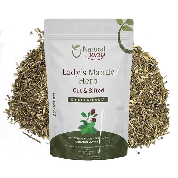 Natural Way Lady's Mantle Herb Cut & Sifted (Alchemilla vulgaris), Herbal Tea, Vegan, Non-GMO, Gluten Free, Resealable Bag, Product of Albania, 4 oz