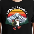 thumbnail image 3 of Hiker Penguin Climbing Mount Rainier – T-Shirt / Hoodie / Sweatshirt – Adventure Theme – Outdoor Enthusiasts or Nature, 3 of 6