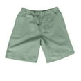 thumbnail image 6 of cllios Men's Linen Bermuda Shorts Big and Tall Casual Elastic Waist Loose Fit Summer Basic Knee Length Beach Short with Pockets, 6 of 6