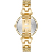 Anne Klein Gold-Tone Champagne Sunray Dial Diamond Accent Bangle Ladies Watch