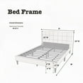 thumbnail image 3 of Grey 1pc California King Size Polyfiber Tufted Bedframe with Modern Design, 3 of 9