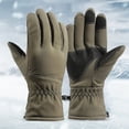 thumbnail image 3 of Eoperou 1 Pair Winter Cycling Gloves Windproof Anti-slip Plush Lining Touch Screen Waterproof Keep Warm Thick Full Fingers Winter Outdoor Gloves for Skating, 3 of 8