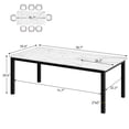 thumbnail image 2 of QinaQin Industrial Style Dining Table, 70.9-Inch/71-Inch Rectangular Wooden Table, Seats 4-6 People, Metal Frame, Rounded Corners, for Dining Room, Kitchen, Restaurant (Chairs Not Included), 2 of 7