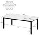 thumbnail image 2 of Yeshouse mesa de comedor rústica para 6-8 personas, rectangular y grande, con patas de metal resistentes, ideal para cocina, comedor u oficina, diseño moderno de mediados de siglo, 2 of 7
