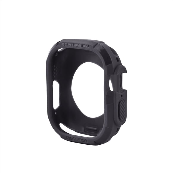 Worryfree Gadgets Bumper Case for Apple Watch Ultra 49mm Shockproof Protective Carbon Cover Frame (Carbon Black)