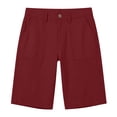 thumbnail image 6 of Shorts for Women Bermuda Knee Length Long Hiking Shorts with Pockets Elastic Waist for Summer Casual Trendy Outfits Summer Pants For Women, 6 of 8