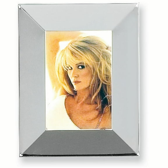 Bey-Berk Silver-Plated Slanted Border 8 x 10 in. Photo Frame - Tarnish Proof