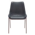 thumbnail image 6 of Magnus Dining Chair Black & Walnut Dining Chair, Modern Style, Plush and durable faux leather fabric, Plywood, Indoor Dining, 6 of 11