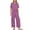 Hot Pink, variant on Kmdttou Up to 30% off! Women's New Summer Solid Color Casual Cotton Linen Jumpsuit With Pockets Short-sleeved Wide-legged Pants Jumpsuit Pants on Clearance!