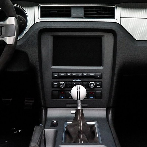 Shelby GT500 6 Speed Manual Gear Shift Knob Round Style with 3 Adapters for Manual Vehicles