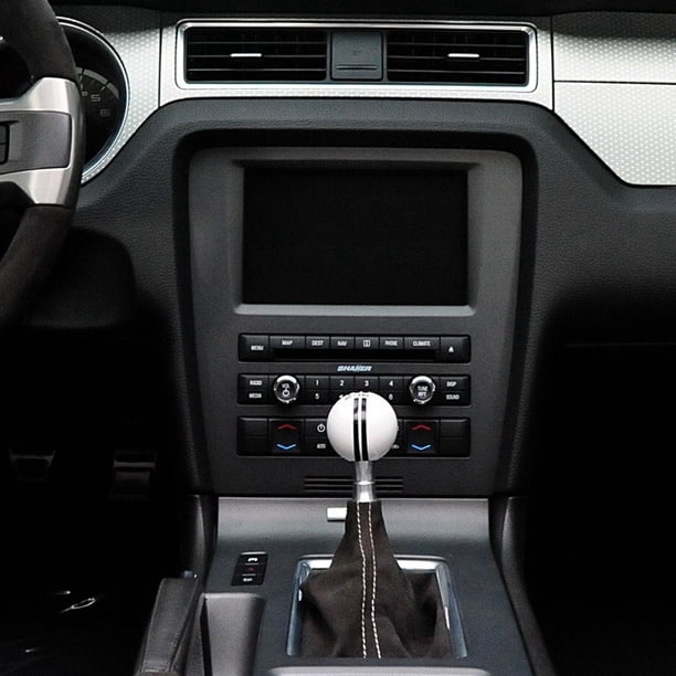 POMO de Palanca de Cambios Shelby GT500 Estilo 6 Velocidadas para Carreras de Coches, Números Claros, Material de Primera, Con 3 Adaptadores para Montaje en