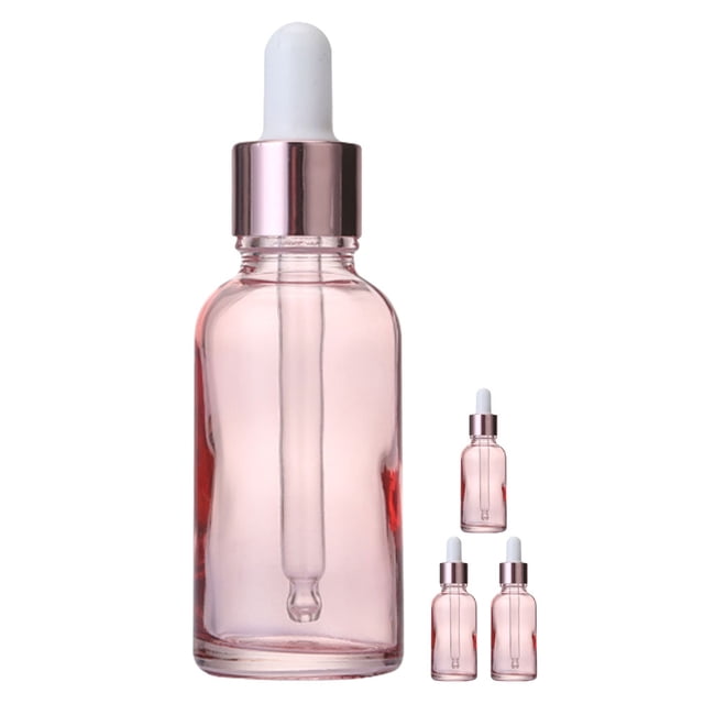 4pcs Convenient Dropper Bottles Glass Sub Bottles Light-proof Dropper Bottles Reusable Dropper Bottles