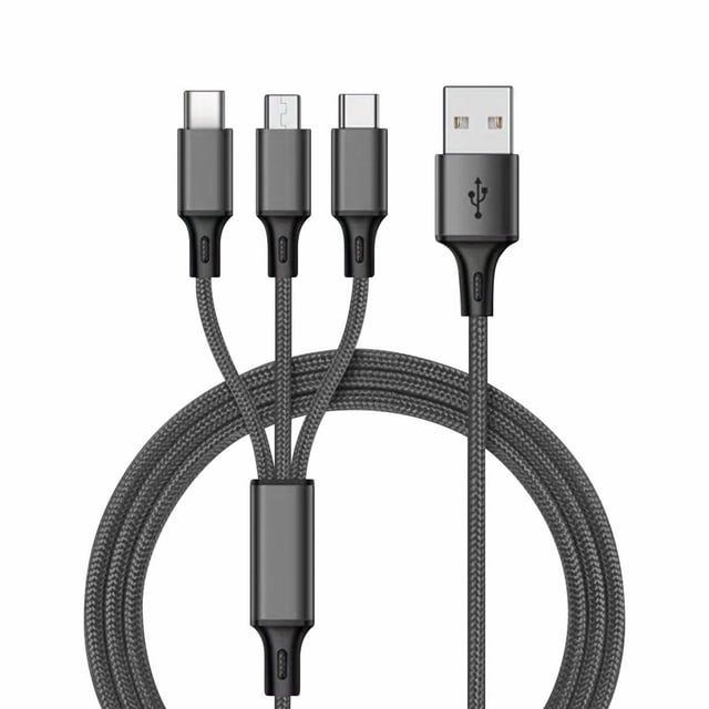Cable cargador universal para teléfono móvil con carga rápida USB 3 en 1