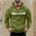 thumbnail image 7 of YLSDY Fashion Zip-Up Hoodies Hooded Safety Sweatshirt for Men Women High Visibility Safety Sweatshirt for Men Work Trendy with Reflective Strips Green L, 7 of 7