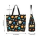 thumbnail image 5 of Fotbe Planets In Deep Space Bolsa Tote Estética de Lona con Estampado para Mujer - Bolsa Reutilizable de Hombro Casual para Vacaciones, Compras, Trabajo y Gimnasio, 5 of 8