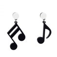 thumbnail image 1 of Elegante estilo punk acrílico nota musical cuelga pendientes colgantes para mujeres niñas moda hip hop joyería musical regalo negro acrílico nota musical (3 pares), 1 of 5