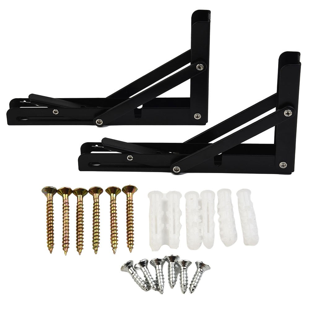 Innovatively Designed Folding Bracket Table Shelf For Campervan, Motorhome, Caravan Black Finish, Easy To Install, Save Space