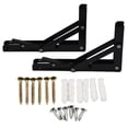 thumbnail image 2 of MYG 2X Campervan Folding Bracket Table Shelf Motorhome Caravan Black Finish, 2 of 9