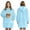 01_Sky Blue, variant on Wearable Blanket Hoodie with Giant Pocket (Pet Won't Leave) Extra Soft Sherpa Flannel Fleece Thick Warm & Cozy Oversized Sweatshirt Blanket Jacket with Sleeves