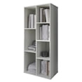 thumbnail image 2 of Castle Place Simple 7-Cube Open Shelf Bookcase, Light Grey, 2 of 6
