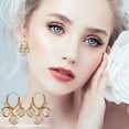 thumbnail image 1 of Xihbxyly Pendientes Brillantes, Diseño de Aro Único con Elegante Piedra de Pino, Elegante Accesorio de Moda para Fiestas, Uso Diario, Hermoso Regalo para Mujeres, Recordatorio de Fuerza Interior., 1 of 7