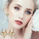 thumbnail image 1 of Fiudx Juego de Aretes de Aro de Piedra de Pino de Moda, Elegante Diseño Floral de Aleación, Detalles de Borlas Brillantes, Uso Diario para Fiestas, Regalo para Mujer, Incluye 1 Par., 1 of 7
