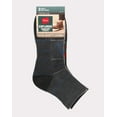 thumbnail image 2 of Hanes Explorer Downtown Streets Men's Cushioned Mid-Crew Socks, 3-Pairs Grey/Charcoal 6-12, 2 of 3