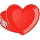 thumbnail image 1 of Platos de papel de corazón para el día de San Valentín, platos desechables en forma de corazón rojo para fiestas, bodas, aniversarios y cenas románticas, 1 of 4