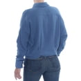 thumbnail image 2 of FREE PEOPLE $98 Womens New 1252 Blue Sunstreaks Tie Front Long Sleeve Top S B+B, 2 of 4