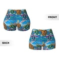 thumbnail image 5 of Lsque Little Sea Turtles Pattern High Waisted Biker Shorts for Women-Tummy Control Fitness Athletic Workout Running Yoga Gym Shorts,Moisture-Wicking-Small, 5 of 9