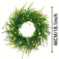 thumbnail image 3 of European Decor,European Spring Color Simulated Orchid Wreath Gorgeous Door Hanging Non-Fading Indoor Outdoor Use,Festive Decor for Front Porch Door Wall Home Wedding Festival Celebration Decor, 3 of 6