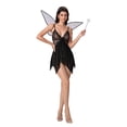 thumbnail image 1 of SUNSIOM Ensemble de Costume Fairy pour Femmes Robe Caraco en Dentelle et Maille Fairy Ailes Baguette Bas à Paillettes Ensemble 4 Pcs, 1 of 6