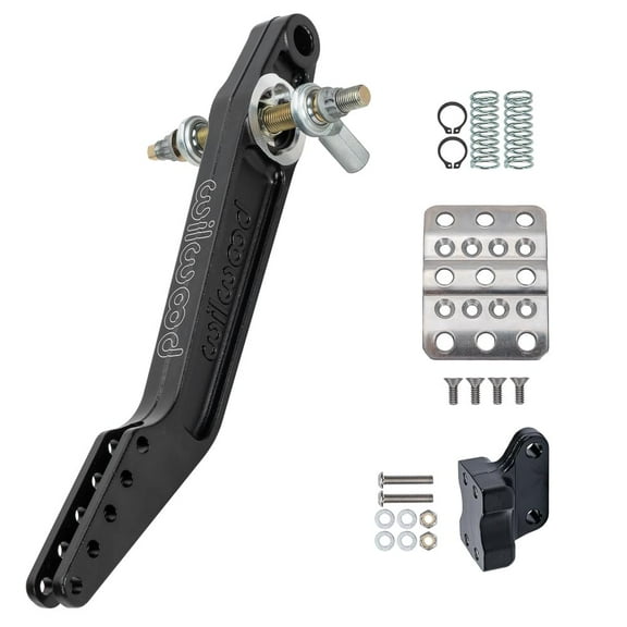 Wilwood 340-16402 Adjustable 5.5-6.25:1 Ratio Tru-Bar Forward Swing Mount Brake Pedal Retrofit Kit