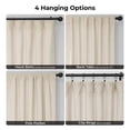 thumbnail image 6 of Half Price Drapes Alabaster Beige Signature Velvet Blackout Curtains for Bedroom(1 Panel), 50WX 63L, 6 of 10