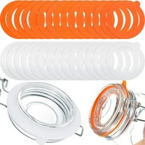 Conditiclusy 10 Pcs/Set Jar Seals Gaskets Easy to Replace Food Grade Environmentally Friendly Portable Sealing Rings Leak Proof O Shape No Odor Lightweight Mason Jar Silicone Ring for Home