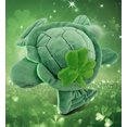 thumbnail image 3 of DolliBu Green Sea Turtle Stuffed Animal with Green Plush Shamrock - Cute Green Shamrock Plush St Patricks Day Stuffed Animal Sea Turtle, Good Luck St Patricks Day Toys for Kids, Baby - 6 Inches, 3 of 7