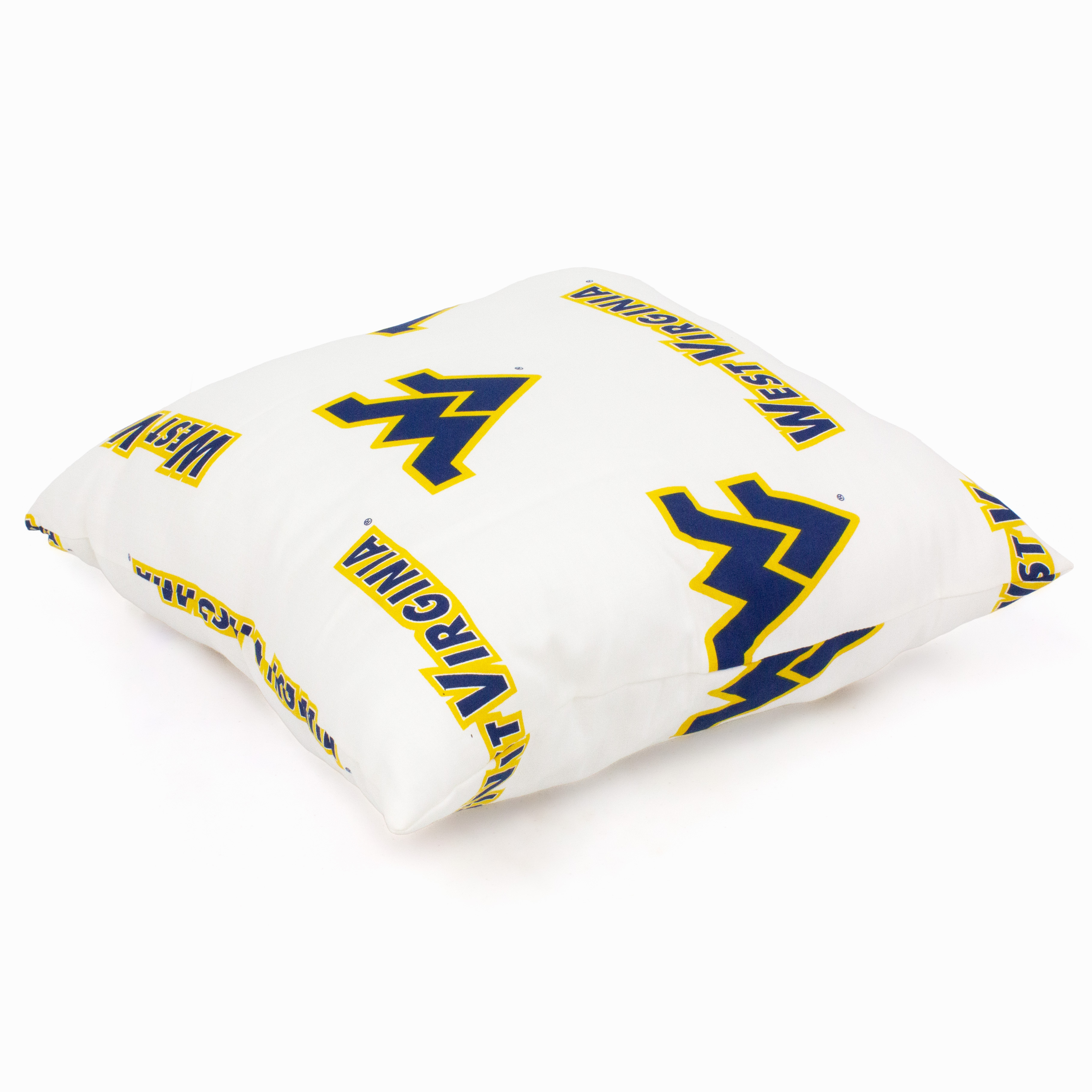 West Virginia Mountaineers 16" Decorative Pillow - White