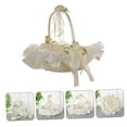 thumbnail image 4 of Niceauty Hand Held Basket Royal Wedding Style Beige 1Set, 4 of 8