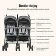 thumbnail image 3 of Dream On Me Volgo Twin Umbrella Stroller, Mint and Dark Grey, 3 of 9