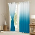 thumbnail image 3 of jejeloiu Abstract Gradient Effects Curtains Pack of 2 (42x84 Each),Minimalsim Ombre Curtains Blackout,White Blue Bedroom Curtains For Kids,Breathable Home Decor, 3 of 6