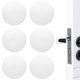 thumbnail image 1 of Protector de pared para perilla de puerta, protector de pared de tapón de puerta de goma suave redondo transparente, 6 uds., 1 of 5