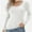 White, variant on Women's Long Sleeve Scoop Neck Shirts Casual Slim Fit Tops Summer Fall Basic Business Work Tee