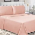 thumbnail image 2 of Superior Tierney Cotton Percale Deep Pocket Sheet Set, Split King, Blush, 2 of 9