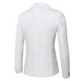 thumbnail image 3 of Hontri Men's Suit Slim Fit , Mens Open Slim Fit One Button Solid Color Suit Jacket White 3Xl, 3 of 3
