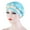 Lake Blue + Beige, variant on Cheers.US African Women Turban Cap Beaded Headscarf Beanie Twisted Braid Wrap Hat Faux Pearl Headwrap