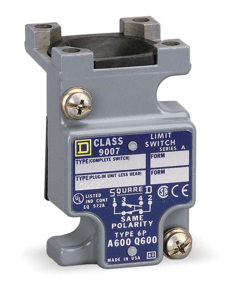 Square D Limit Switch Body,1NO/1NC,10A 600VAC 9007CO52