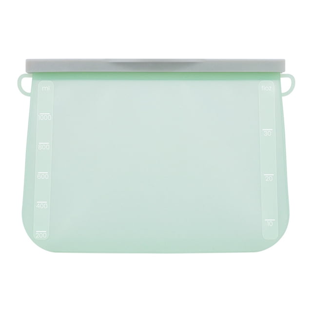 Flmtop 1PC Food Storage Bag Silicone Reusable Gallon Bag Silicone Zippered Storage Bags Silicone Food Storage Containers for Home