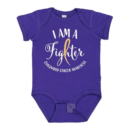 

Inktastic I Am a Fighter- Childhood Cancer Awareness Gift Baby Boy or Baby Girl Bodysuit