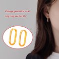 thumbnail image 3 of Pendientes de Plata Qarigey AP015560-04 Oro Rectángulo Personalizados Femeninos, 3 of 6